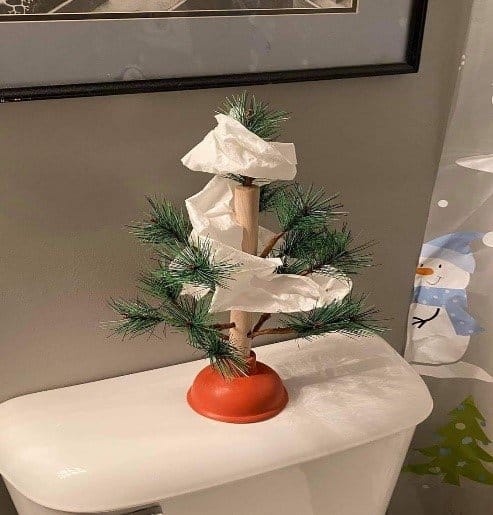 Picture toilet plunger tree